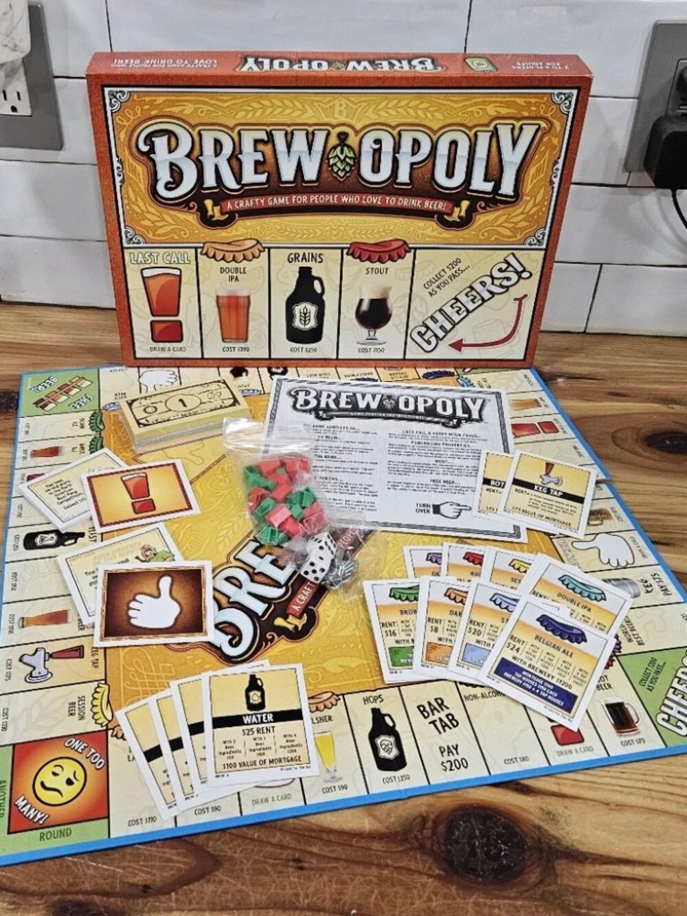 BREWOPOLY - BREW-OPOLY Adult Beer Board Game, NEW - SEALED
